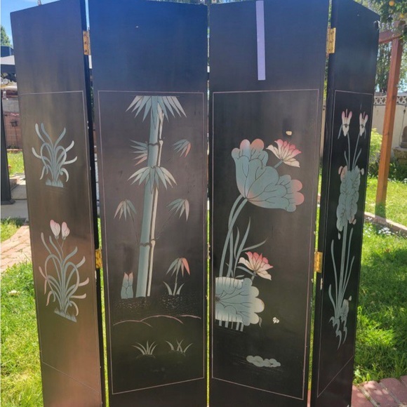 Vintage Chinese Coromandel Gold Room Divider - Picture 5 of 5